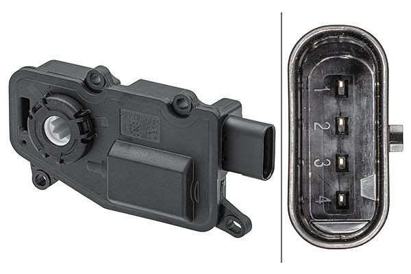 HELLA Stellelement - 12V - 4-polig - elektrisch, 6NW 011 303-711