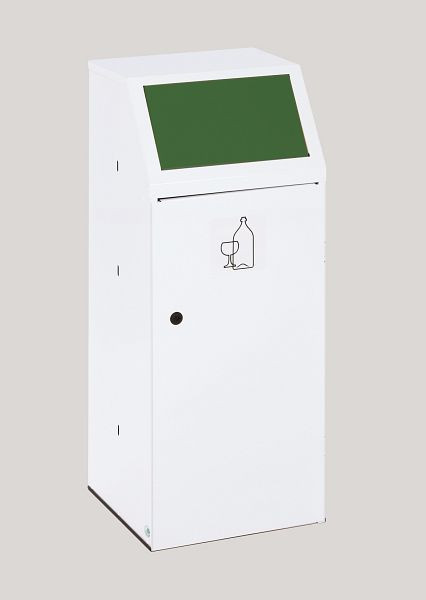 VAR Wertstoffsammler WSG 69 mit Fronttür und Inneneinsatz, grün, 17165