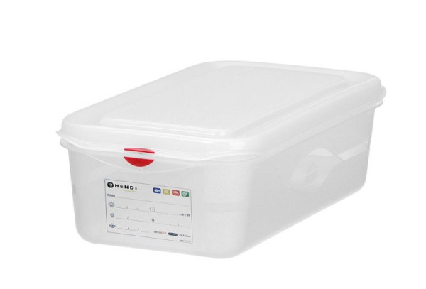 Hendi Behälter GN 1/3 Polypropylen, GN 1/3, 6L, Transparent, 325x176x(H)150mm, 873243