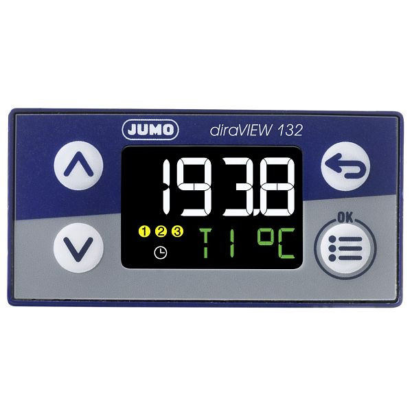 JUMO Digitales Anzeigeinstrument, Schalttafeleinbau, (48x24) mm, AC/DC 20 bis 30 V, 00694782