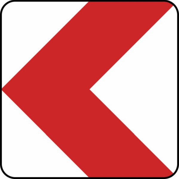 Stein HGS Richtungstafel in Kurven, linksweisend, 2000 mm / RA2 / Alform, 625-12-122