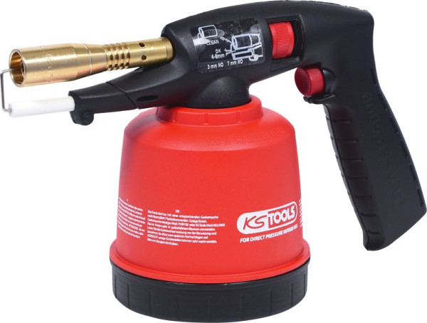 KS Tools Universal-Kartuschenlötgerät mit Piezo-Zündung, rot, 903.5902