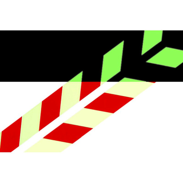 Stein HGS Warnmarkierungsstreifen, rot/langnachleuchtend, linksweisend, 15.7386