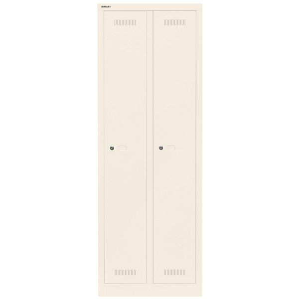 Bisley Garderobenschrank Monobloc™, 2 Abteile je 1 Fach, 625 reinweiß, ML06D1625