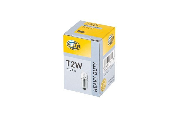 HELLA Halogen-Glühlampe, H, Heavy Duty, 24V, 2W, Sockelausführung Glühlampe: BA9s, Schachtel, 8GP 002 068-241