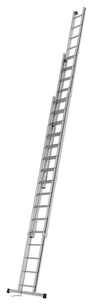 ALU-PRO Seilzugleiter dreiteilig, 3x16 Sprossen, Länge eingefahren 4,59 m / ausgefahren 11,03 m, 7006148