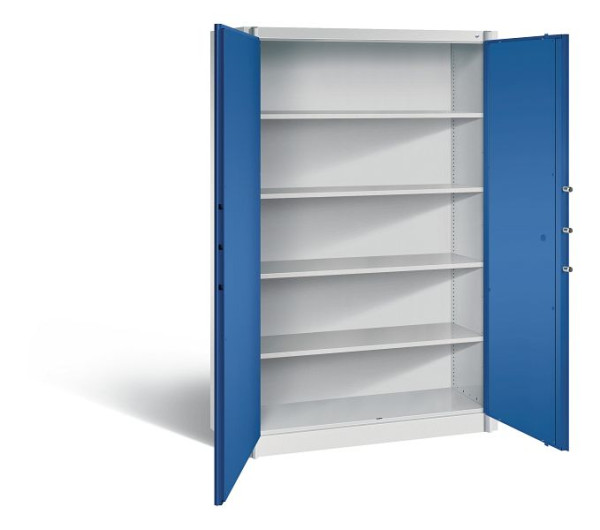 C+P Feuerschutzschrank Certos, H1950xB1200xT500mm, Farbe: Lichtgrau / Enzianblau, Klinkengriff, 5 OH, 1180-00 S10288