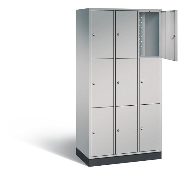 C+P Schließfachschrank Intro, H1950xB920xT490mm, Farbe: Weißaluminium, 8370-301 S10062