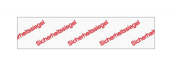 SafetyMarking Sicherheitssiegel, Text: Sicherheitssiegel (mehrfach pro Etikett), BxH 6,5x1,5 cm, Folie, hinterlässt Schriftzug, VE: 10 Stück/Bogen, 30.0150
