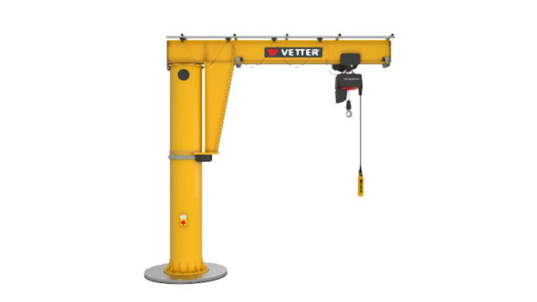 Vetter 500kg, 6,0m Säulenschwenkkran M + Verbundanker-System + Elektrokettenzug, M5-6,0+VAS2+SiXX4F-HF