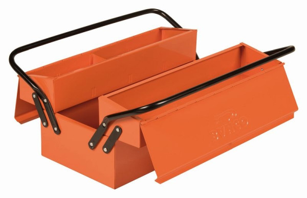 Bahco Metall-Werkzeugkasten, orange, 500x210x250 mm, 5 Fächer, 960100060