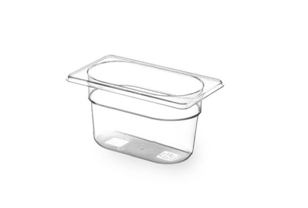 Hendi GN Behälter 1/9, 0,6 L, BPA frei, LxBxH: 176x108x65 mm, Transparent, 869734