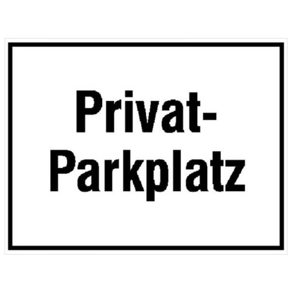 Stein HGS Parkplatzkennzeichnung/ Hinweisschild, Privatparkplatz, 330 x 250 mm, 11.5578
