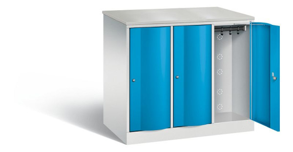C+P XL-Schließfachschrank Resisto, H1077xB1148xT640mm, Farbe: Lichtgrau / Lichtblau, 8271-373 S10054