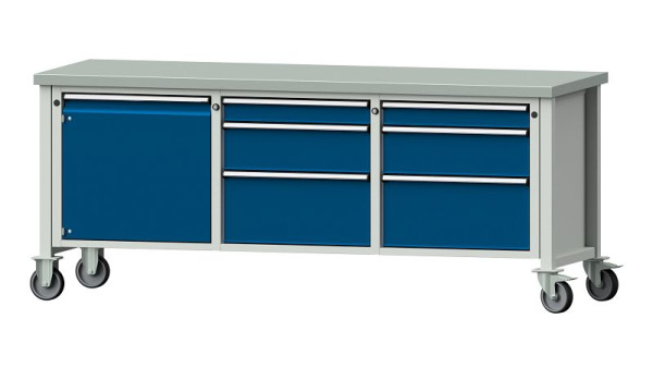 ANKE Werkbänke Kastenwerkbank, Modell 125 V, 2000 x 700 x 840 mm, RAL 7035/5010, ZBP 40 mm, 306.072