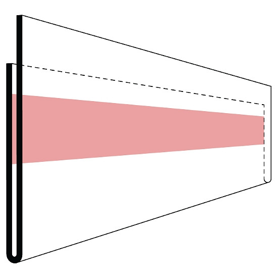 KROG Etikettenhalter selbstklebend mit verkürzter Rückseite 210 x 40 mm, EH210-40