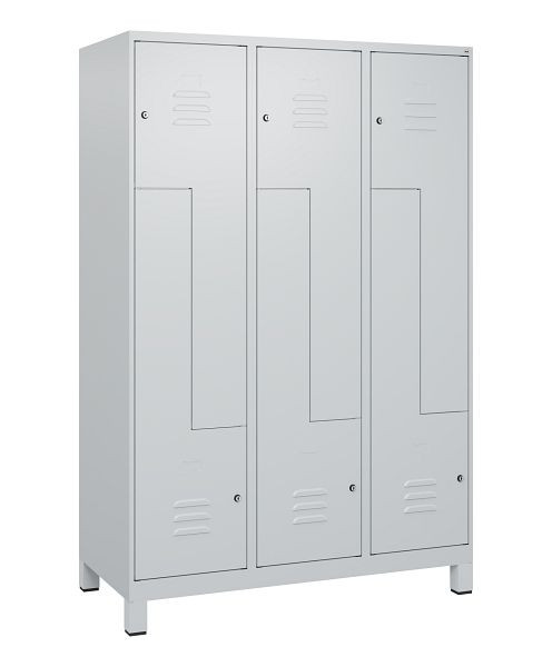 C+P Z-Spind Classic PLUS, Füße, 6 Abteile, 1800x1200x500mm, 7035/7035, Zylinderschlösser, 0800137-326 S10024