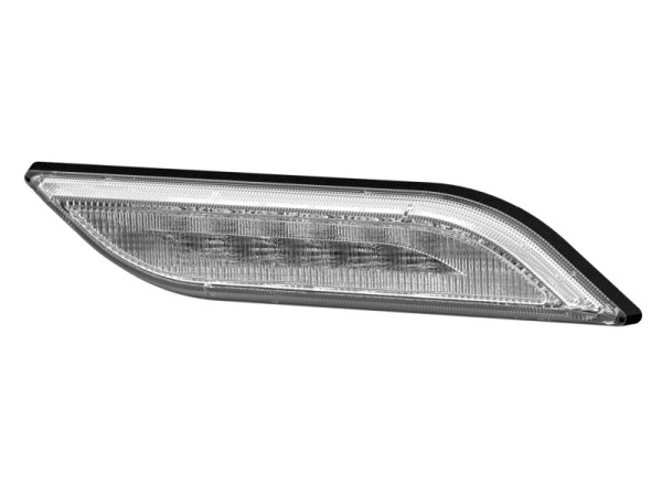 HELLA Blinkleuchte, Shapeline Style, LED, 24/12V, schlank, geklebt/Anbau, Lichtscheibenfarbe: glasklar, AMP, 2-polig, hinten rechts, 2BA 013 332-041
