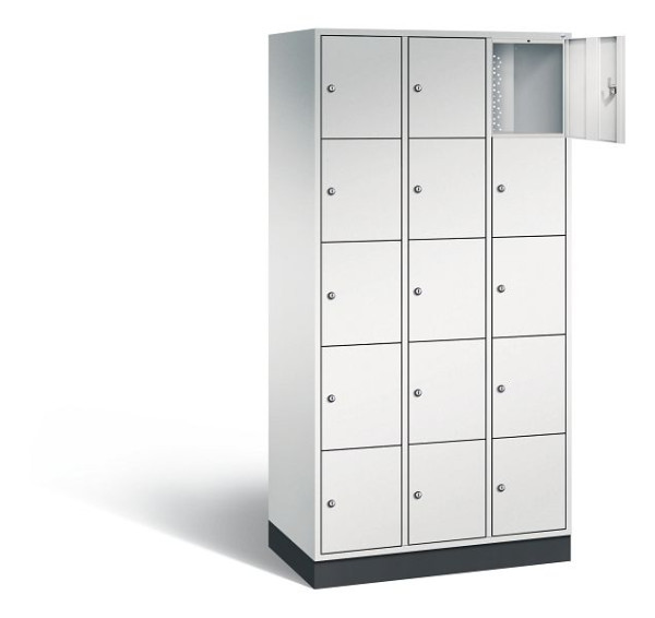 C+P Schließfachschrank Intro, H1950xB920xT490mm, Farbe: Lichtgrau, 8570-301 S10004