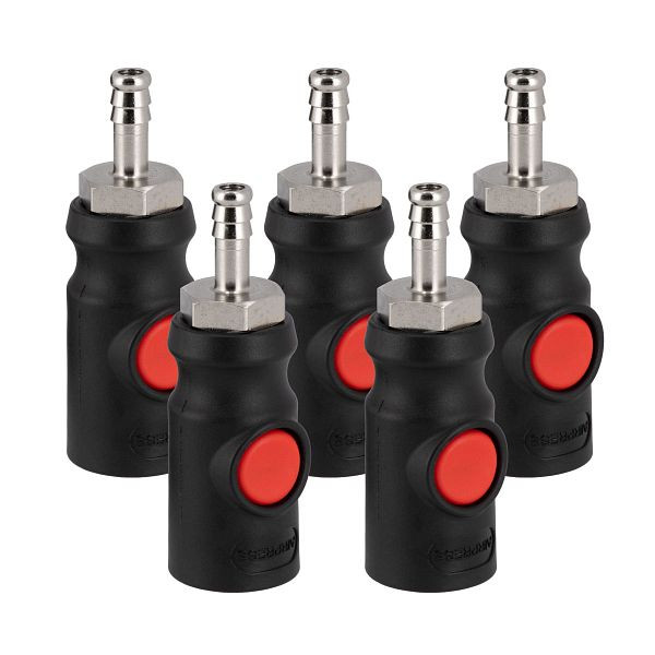 Airpress Sicherheitskupplung für Schlauch 8 mm Euro 7,2 – 5er Set – Druckknopf, 43E808-5