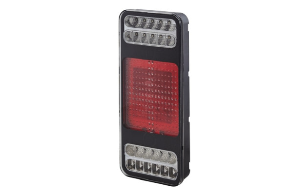 HELLA Heckleuchte, Coluna, LED, 12V, Anbau/geschraubt, glasklar, LED-Lichtfarbe: rot/gelb/weiß, 3000mm, Flachsteckhülse, rechts/links, 2VP 345 900-461