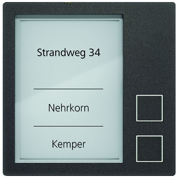 TCS Klingeltastenmodul Serie AMI mit 2 Klingeltasten, schwarz, AMI10912-0057