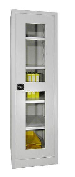 Pavoy Flügeltürschrank 1950/400/640, Drehgriff, Böden verzinkt, Sichtfenster, 31310-064-490-910905