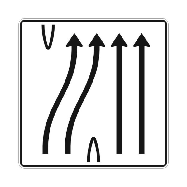 Stein HGS Überleitungstafel Verkehrszeichen StVO 501-60, Flachform 3 mm, RA2, RA2, Flachform 3 mm, 501-60.0003