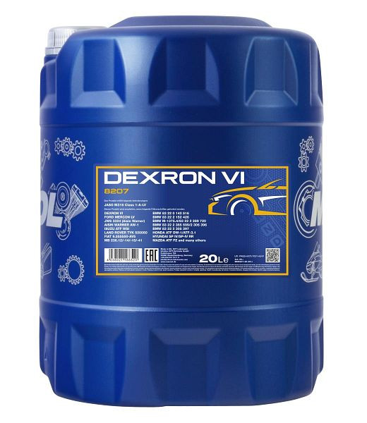 MANNOL Getriebeöl 8207 ATF Dexron VI, VE: 20 l, MN8207-20