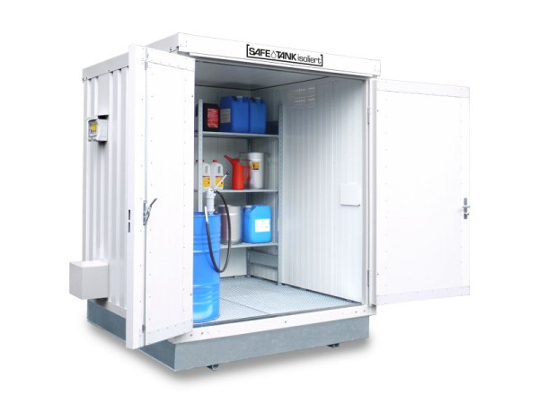 SÄBU SAFE Tank STI 400 KTC / ALG, isolie (Außenaufstellung), komplett montiert, Kunststoffbeschichtet RAL 9002, 2.400 x 2.170 x 2.650 mm, F8850760201-F911