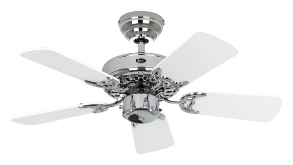 CasaFan Deckenventilator Classic Royal 75 Chrom glänzend-Lack weiß/lichtgrau, 507502