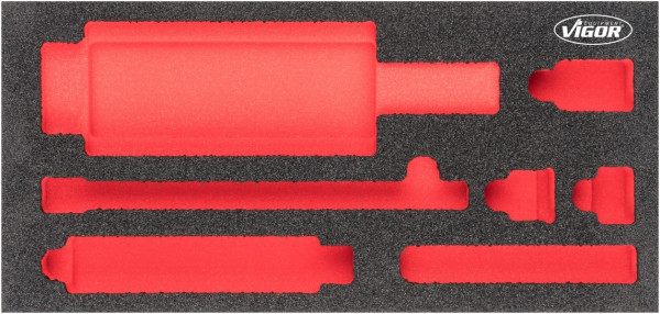 VIGOR 2-Komponenten Weichschaum-Einlagen, Einlagenmaß / Schubladengröße: S (188 x 393 x 35 mm), Verwendung: V5058, V5058-L