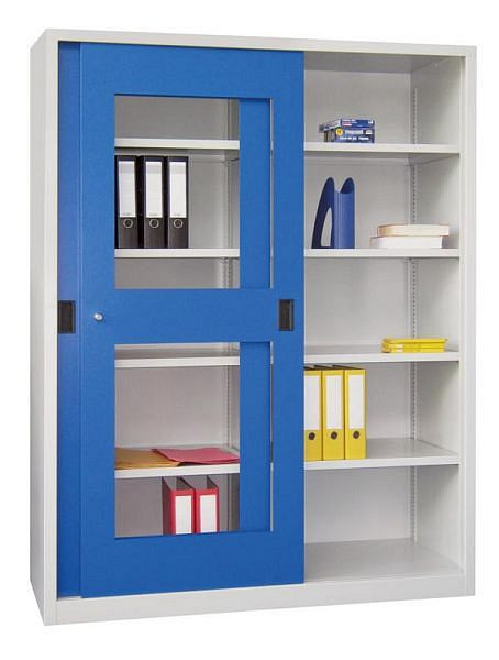 Pavoy Schiebetürenschrank 1950/400/1500, Böden verzinkt, Sichtfenster, 30302-150-490-716611