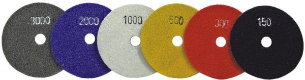 ELMAG Polierscheibe PolishingPad PAF, grit 150-2000, set 6x100 - 'ResinTool', 64190