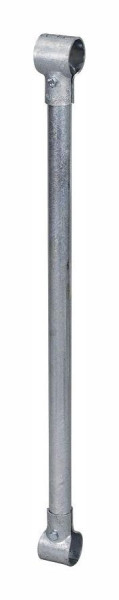 Patura Zusatzstange mit 2 T-Schellen, 1 1/2" x 1 1/4" für Verlängerung Freßgitter, verzinkt, 334403