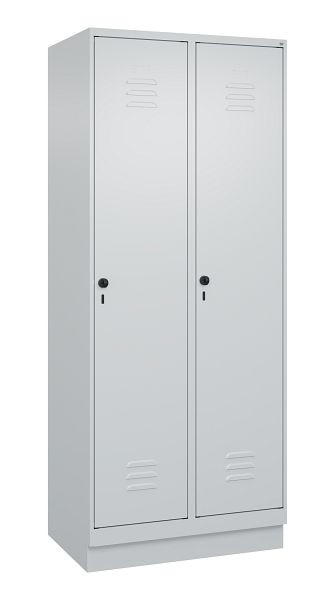 C+P Mehrzweckschrank Classic PLUS, Sockel, 2 Abteile, 1950x800x500mm, 7035/7035, Drehriegel, Türen rechts angeschlagen, 080020-22B S10009
