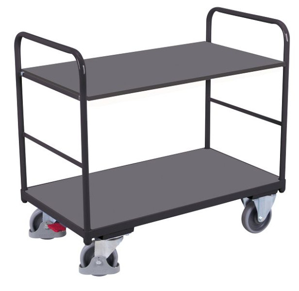 VARIOfit Etagenwagen niedrig, Außenmaße: 910 x 500 x 990 mm, RAL 7016 anthrazitgrau, LadehöheLadehöhe: 525 mm, sw-500.205/AG