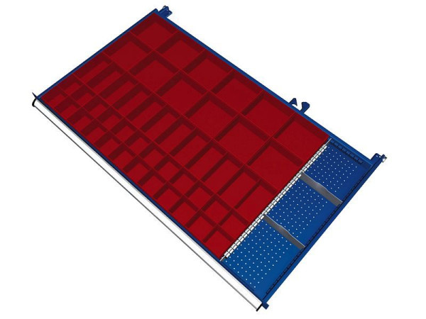 KLW Einteilungsmaterialsatz für Schubladen Fachhöhe 50 mm in SKB - Schrank, Schrankgröße 1201 x 750 mm B x T, B07, SKB-B07-032
