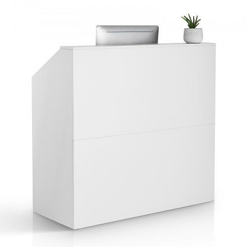 VEVOR Empfangstresen rechteckig, Theke für Kasse Schönheitssalon Büro, weiß (1180 x 500 x 1115 mm), YBQTJXWCTBDCYNOVBV0