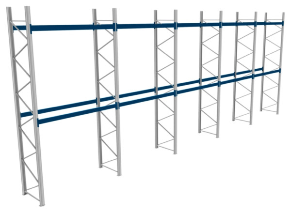 BITO Palettenregal P3 5505x1100x14300 Komplettregal, 2E, 800 RAL5010 U, 56479