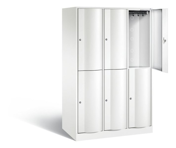 C+P Spind doppelstöckig XL Resisto, H1950xB1148xT640mm, Farbe: Verkehrsweiß, 8270-373 S10106