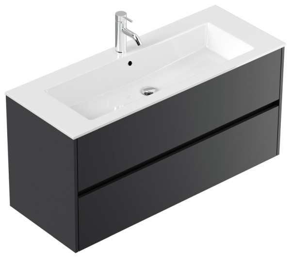 Posseik Badmöbel Limes & Waschtisch 120 cm 2 Greifraum SoftClose Auszüge Grafit, PN0004X0000003DE