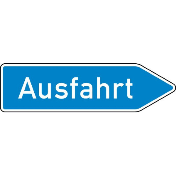 Stein HGS Ausfahrt von der Autobahn (Pfeilschild) Nr. 330, mit Folie Typ 1 (RA1), 333-1