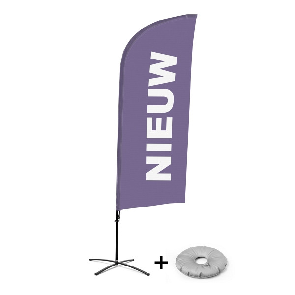 Showdown Displays Beachflag Alu Wind Komplett-Set Neu Lila Niederländisch Kreuzständer, BFAW310-CB30-WB-I88