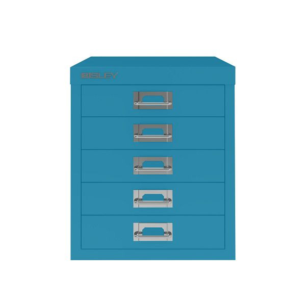 Bisley MultiDrawer™, 5 Schubladen à H 51 mm, DIN A4, 686 azur, L125686