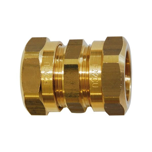 Solarbayer Verchromte Verschraubung 22mm gerade, 430014201