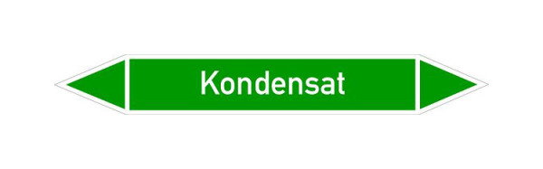 Schilder Klar Rohrleitungskennzeichen Kondensat, 100x15 mm Folie selbstklebend, 101441/60