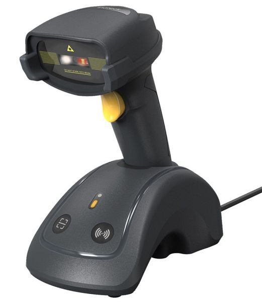inateck Barcode Scanner Kabellose, QR Code Scanner mit Smart Base, 1D/2D, Bluetooth/2.4G/USB 3-in-1-Konnektivität & 2600 mAh Langzeitbatterie, N6008_gray