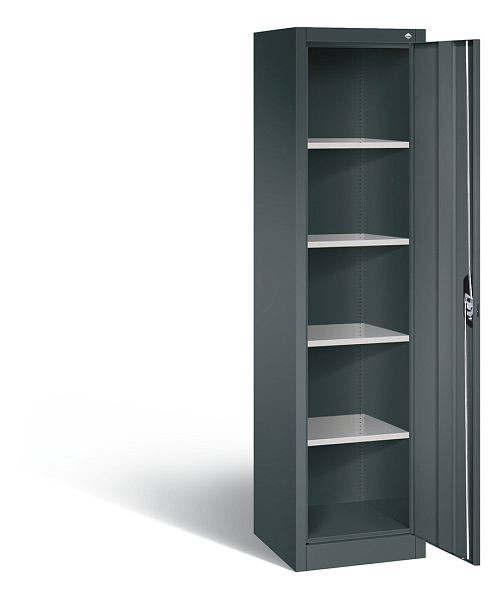 C+P Büroschrank Acurado, H1950xB502xT500mm, Farbe: Anthrazitgrau, Muldengriff, 5 OH, 9235-000 S10267
