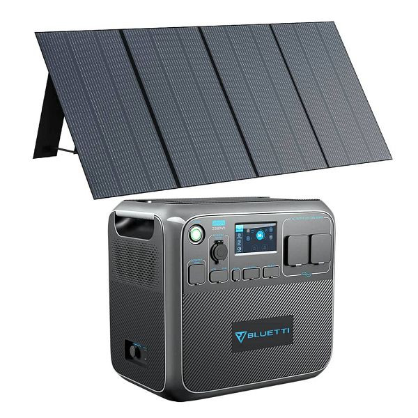BLUETTI AC200P Tragbare Solargenerator + PV350 Solarpanel, AC200P+PV350